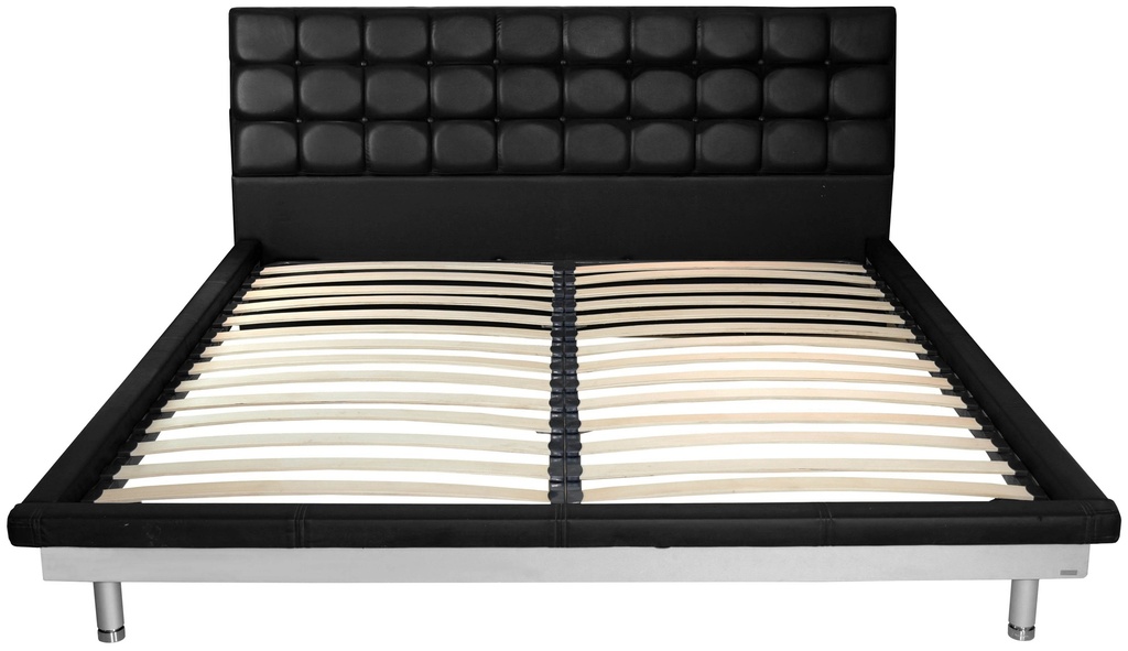 [1069754] Queen Bed Excl. Mattress (GREY TB001/Black L - B73)