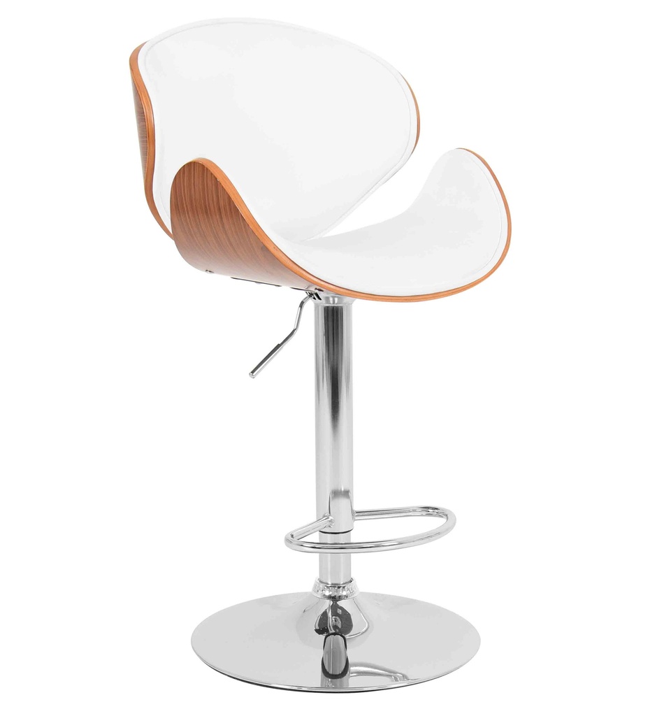 [1339925] Adjustable Height (WHITE Walnut/White)