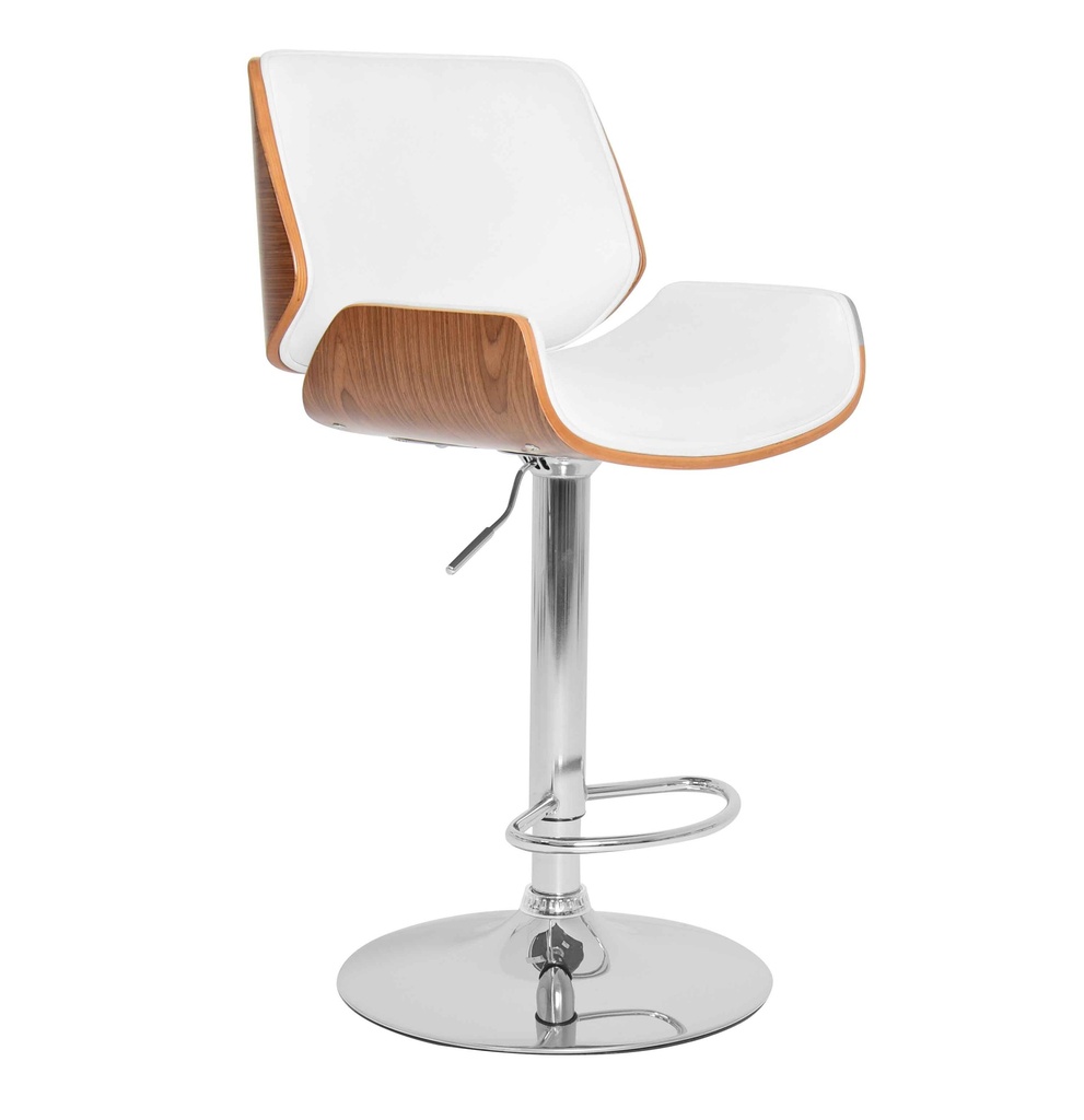 [1340174] Adjustable Height (WHITE Walnut/White)