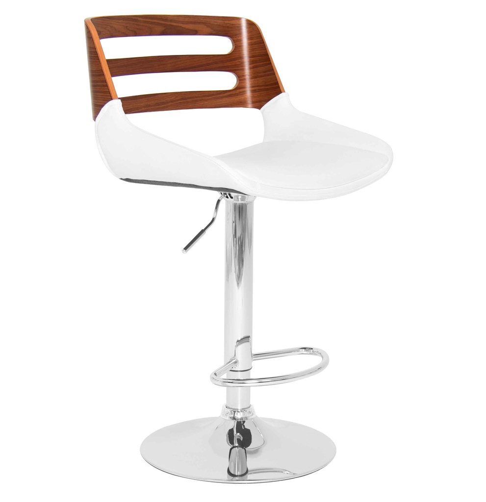 [1340358] Adjustable Height (WHITE Walnut/White)