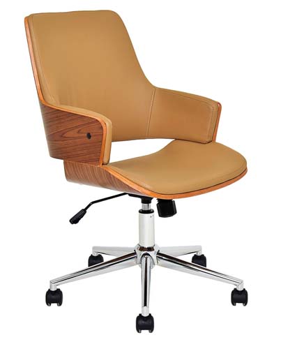 [1340655] Commercial Office Chairs (WHITE Walnut/White)