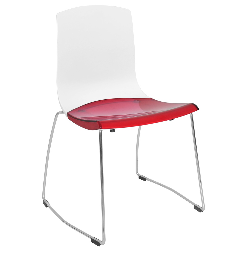 [1195521] Cafe Chair (RED White/Red)