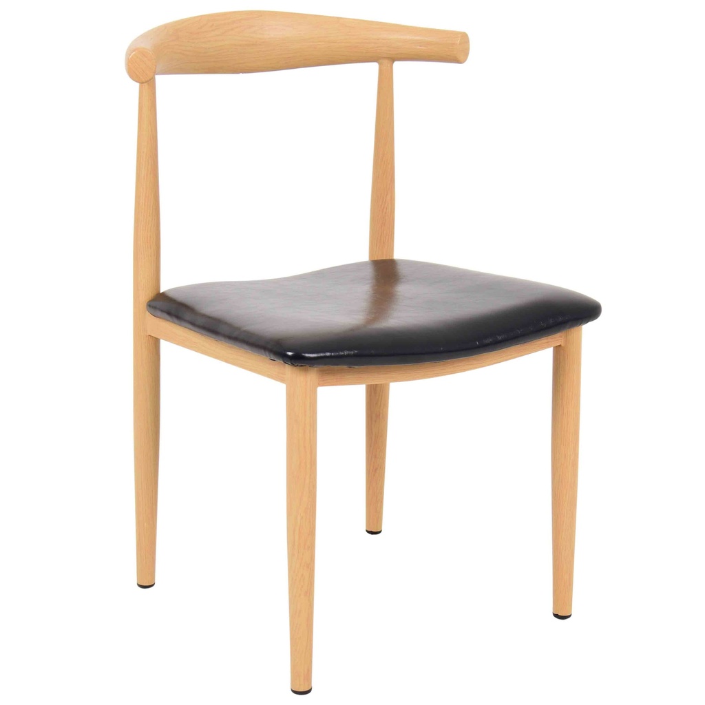 [1358834] Cafe Chair (BLACK Natural + Black)