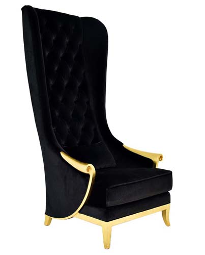[1106626] Leisure Chair (GOLD Black/Gold)
