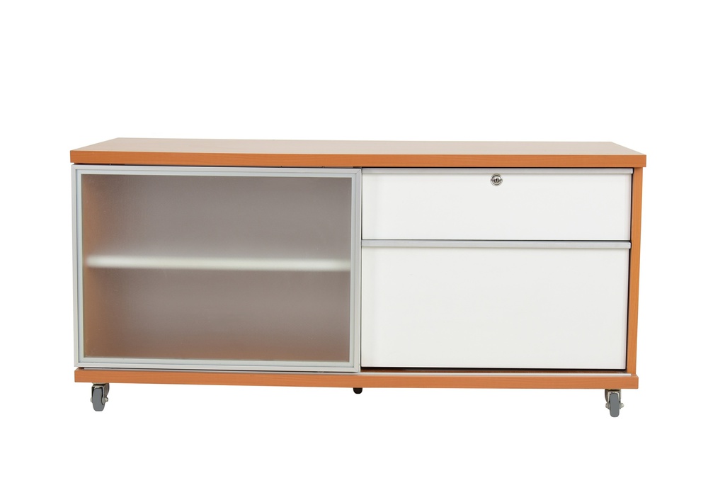 [1018394] TV Unit (WHITE Walnut/White)