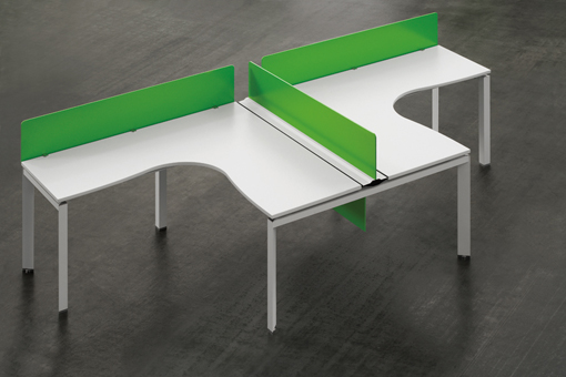[1089974] 2 Seat Workstation (WHITE White Melamine)