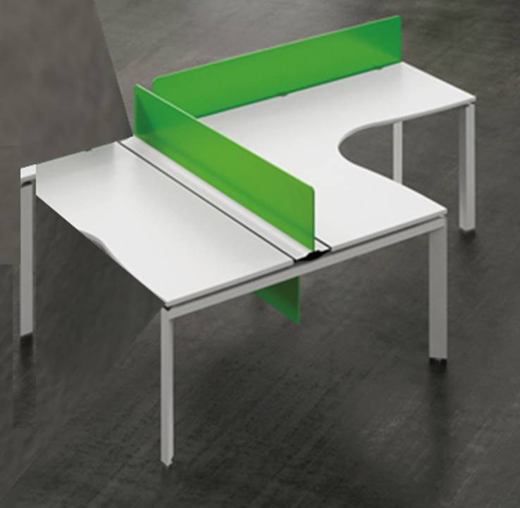 [1090116] 2 Seat Workstation (WHITE White Melamine)