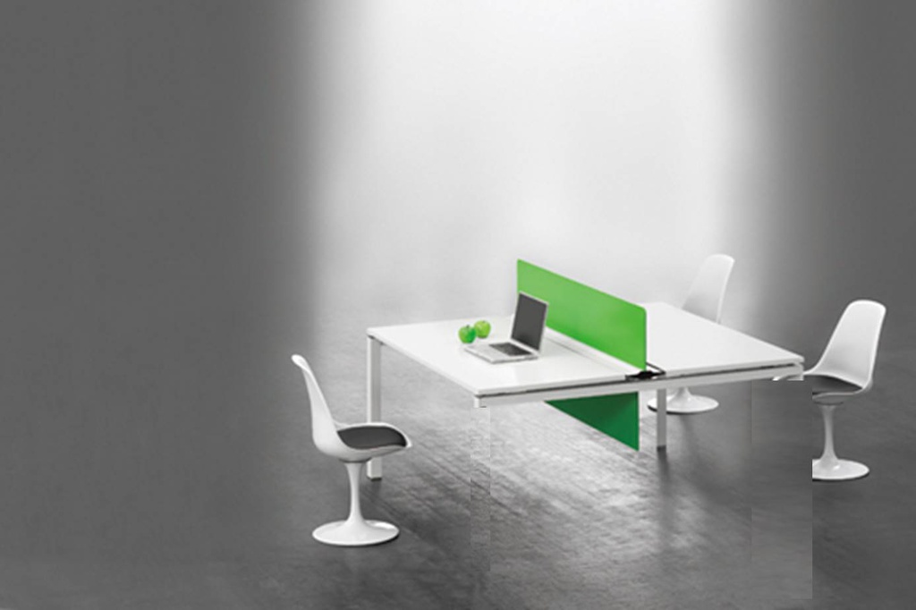 [1091281] 2 Seat Workstation (WHITE White Melamine)