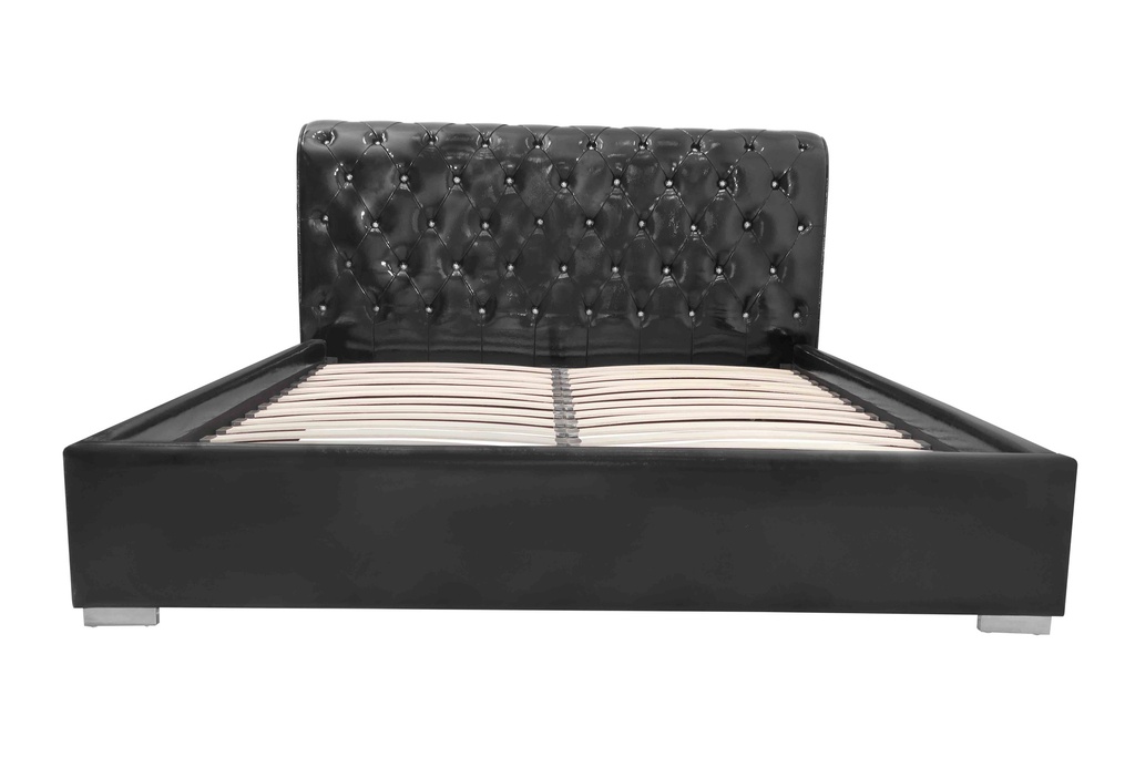 [1101911] Queen Bed Excl Mattress (BLACK Black L LE-35)