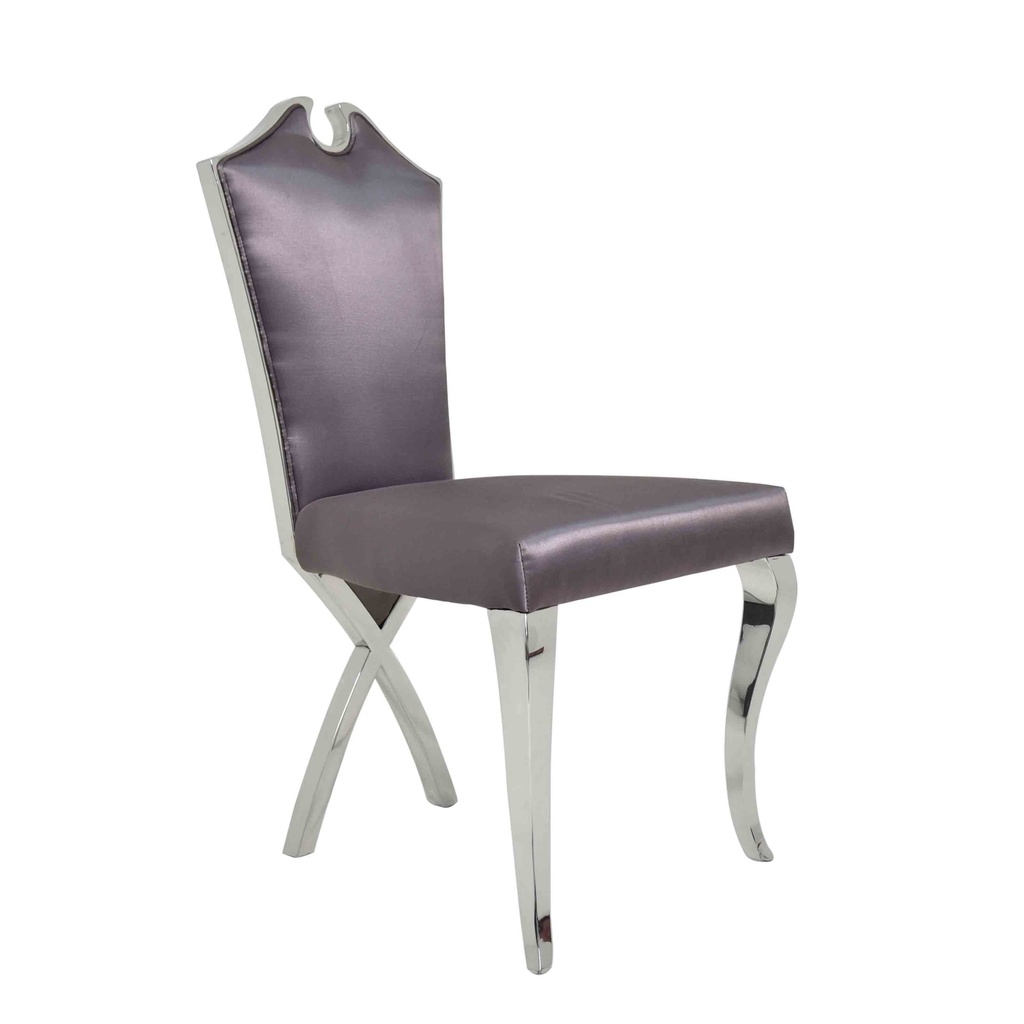 [1185874] Dining Chair (BROWN S St/Beige Fbrc)