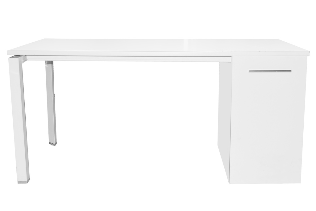 [1089660] Commercial Office Desk (WHITE White Melamine, 1600 X 800 X 750)