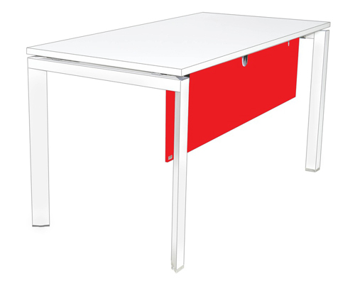[1177558] Commercial Office Desk (RED White/Red, 1600 X 800 X 750)