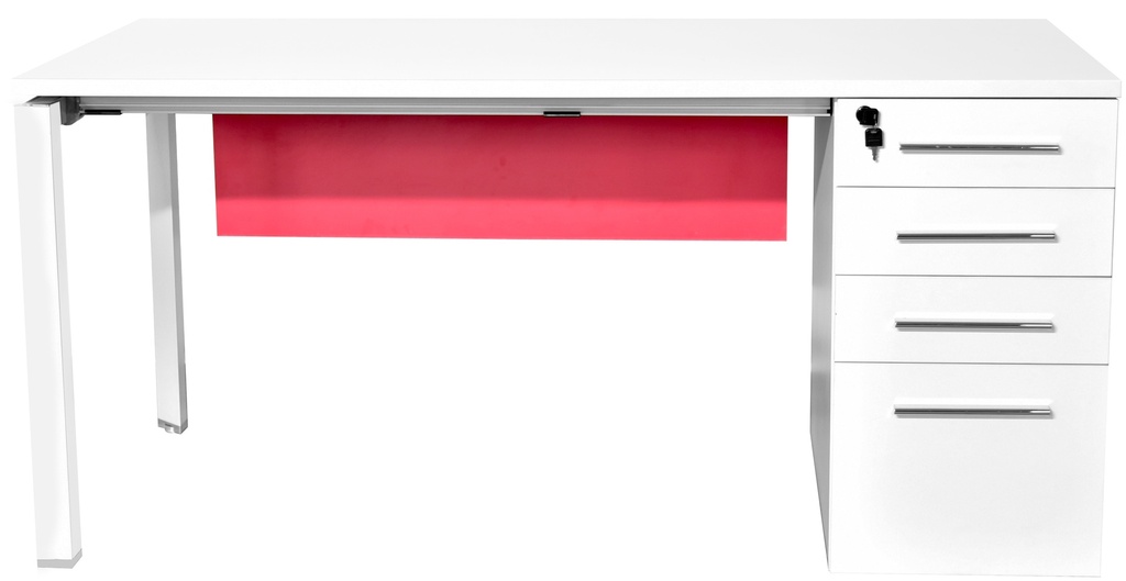 [1177817] Commercial Office Desk (RED White/Red, 1600 X 800 X 750)