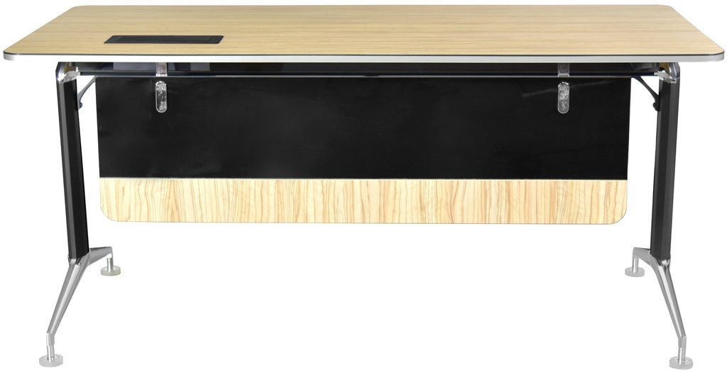 [1206159] Commercial Office Desk (LIGHT BROWN S-39+W UV+Bl Lg, 1400 X 750 X 750)