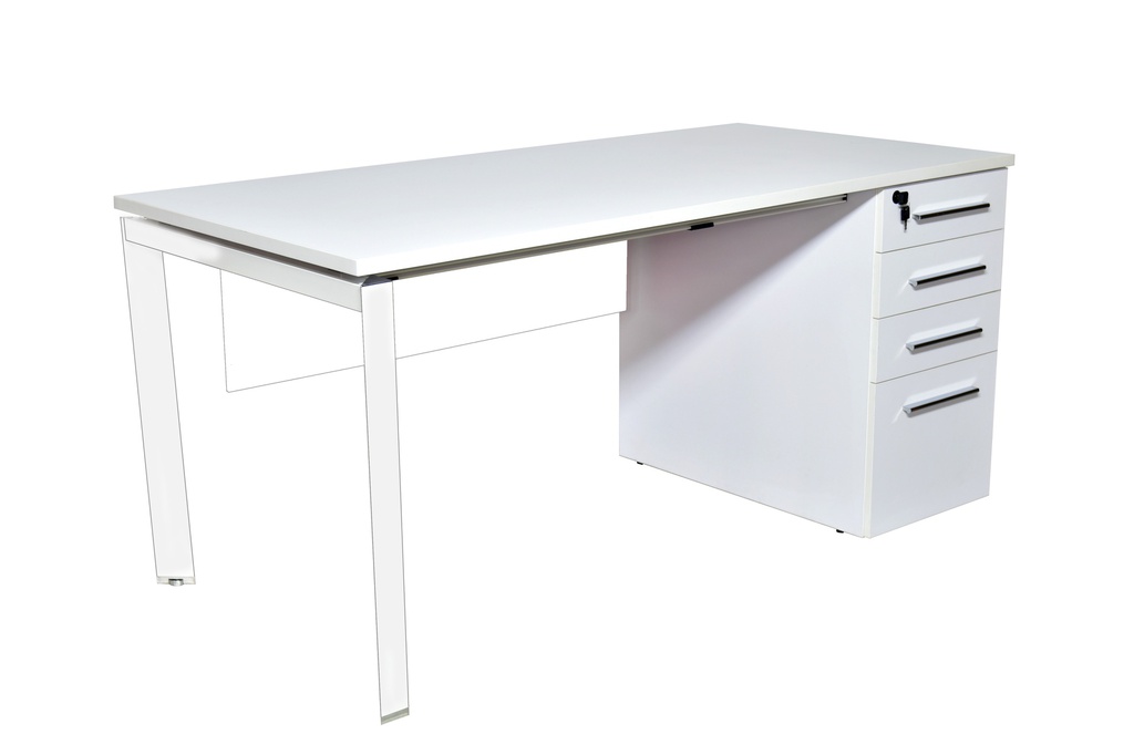 [1205039] Commercial Office Desk (WHITE White S-29, 1400 X 700 X 750)
