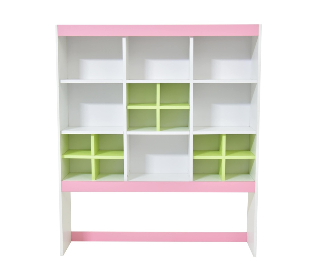[1198041] Kids Bookshelf/Bookcase (WHITE White/Green/Red)