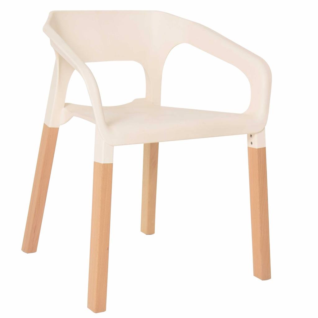 [1192520] Cafe Chair (LIGHT BROWN Ivory)