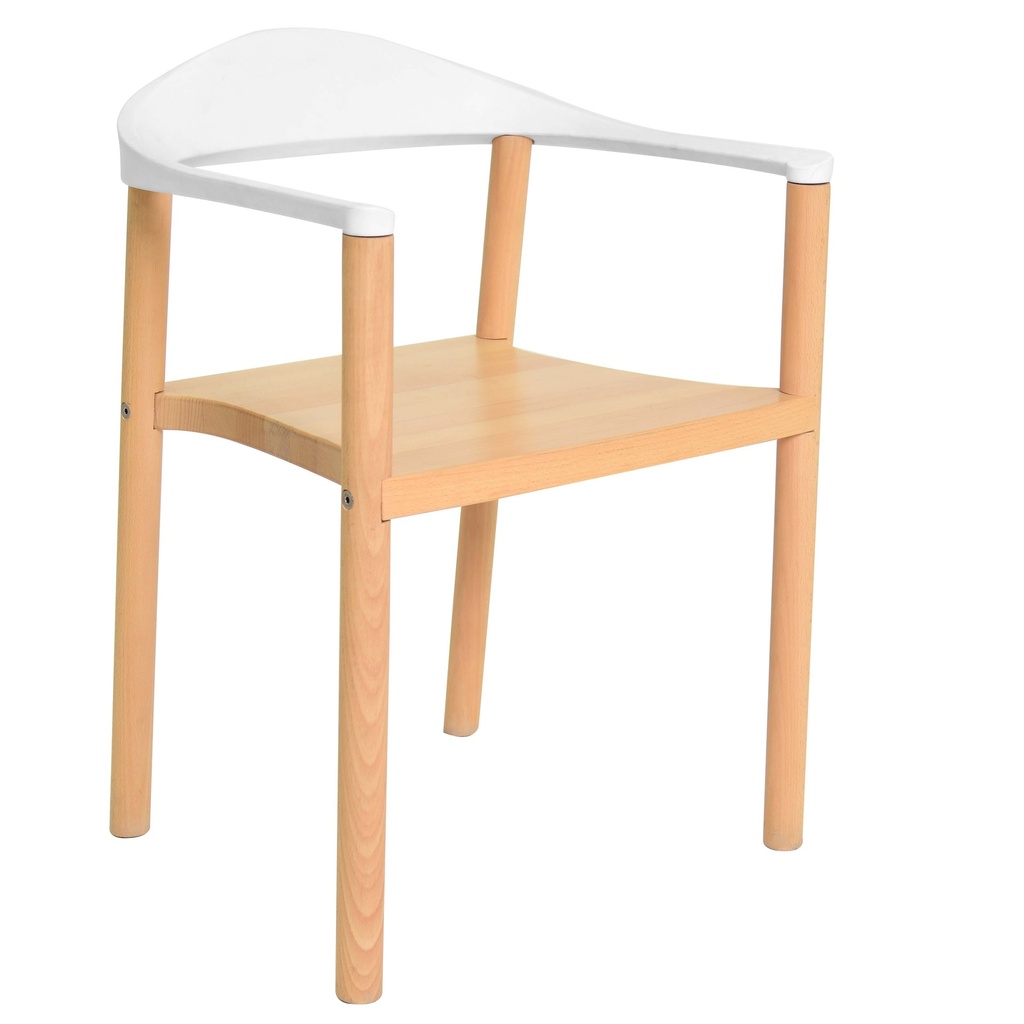 [1192568] Cafe Chair (WHITE Snow White)