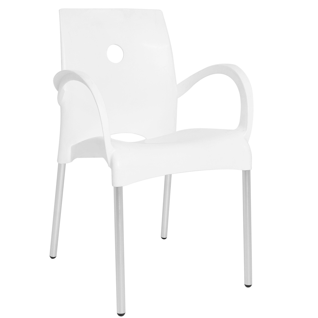 [1193282] Cafe Chair (WHITE Egret)