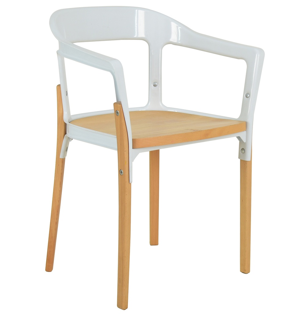 [1195880] Cafe Chair (WHITE Spa Blue)