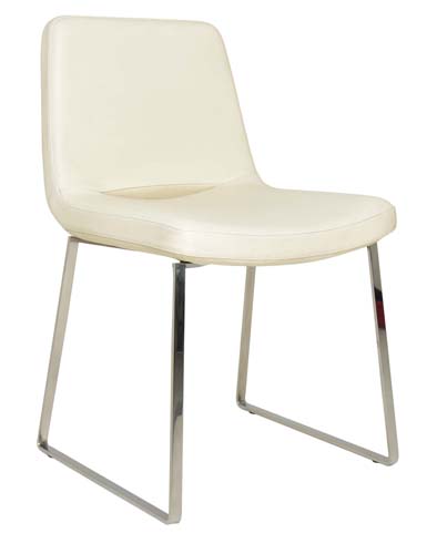 [1187519] Dining Chair (BEIGE R-03 Beige Leat)
