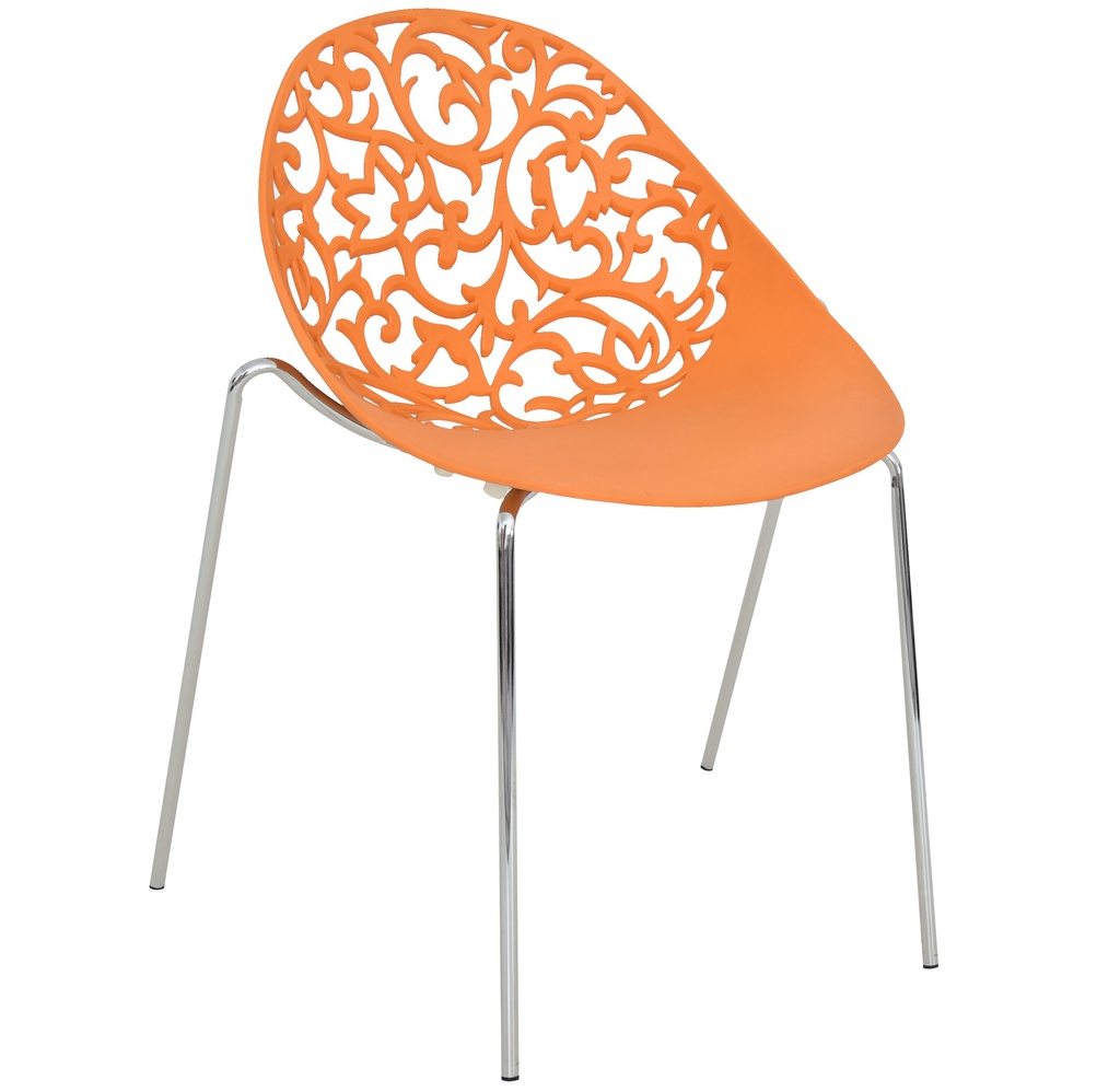 [1155327] Cafe Chair (ORANGE Sun Orange)