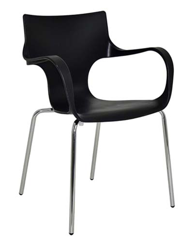 [1203608] Cafe Chair (BLACK Raven - PANTONE 19-0000 TPG)