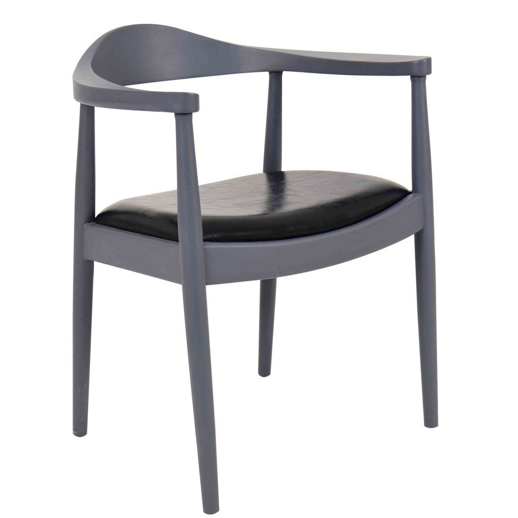 [1318814] Cafe Chair (BLACK Dark Grey+Black)
