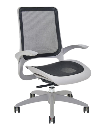 [1218640] Commercial Office Chair (BLACK Gry(KM-03)+Blak)