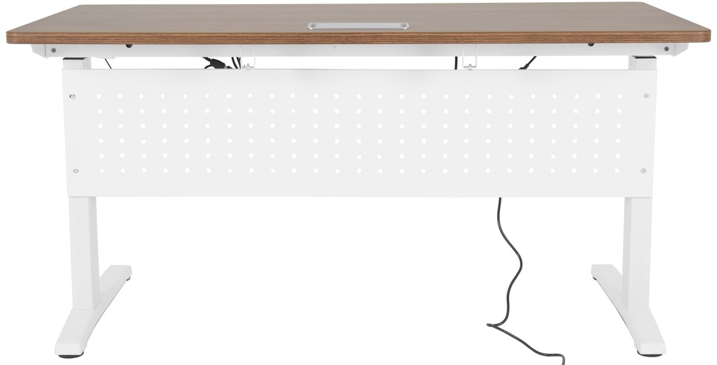 [1301090] 2 Seat/Height Adj Workstation (WALNUT S-43 Walnut+Wht)