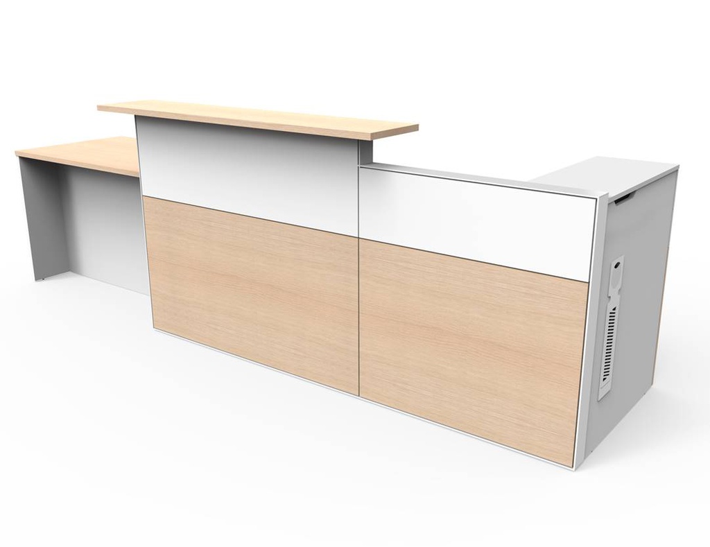 [1245868] Commercial Reception Desk (LIGHT BROWN S-39Olive+S-29W)