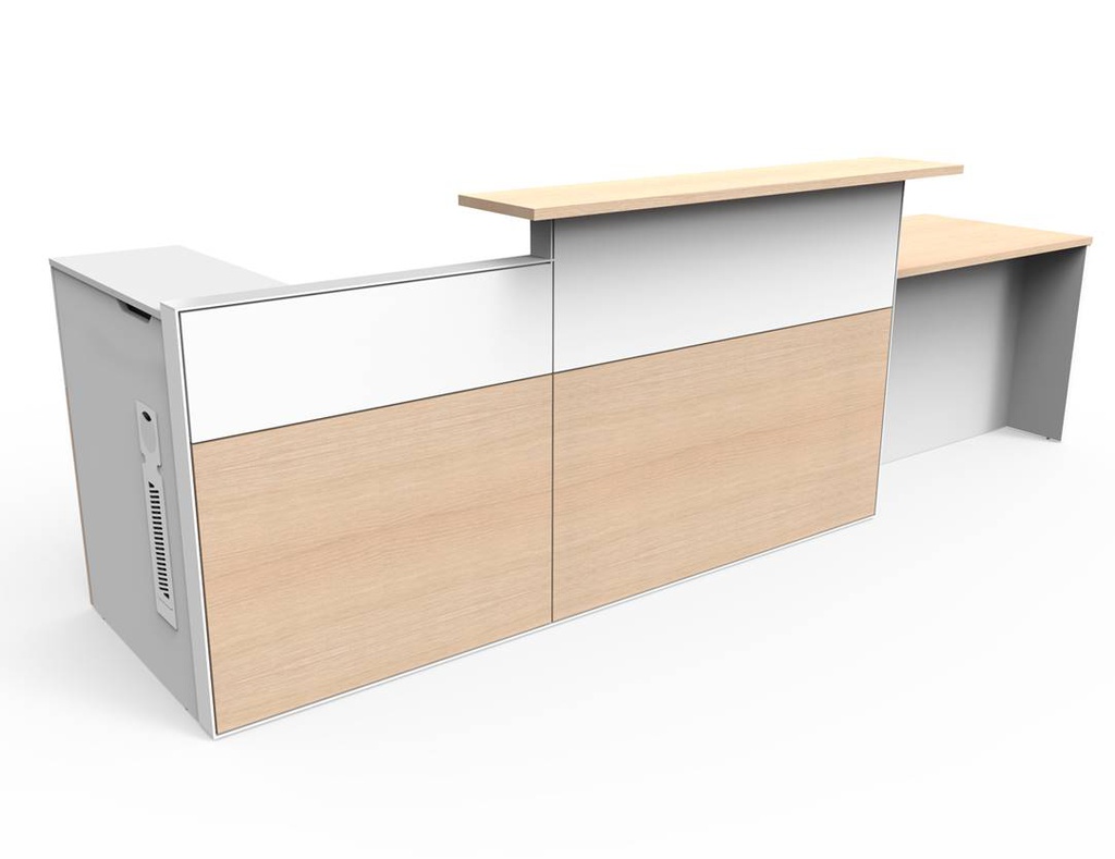 [1245806] Commercial Reception Desk (LIGHT BROWN S-39Olive+S-29W)