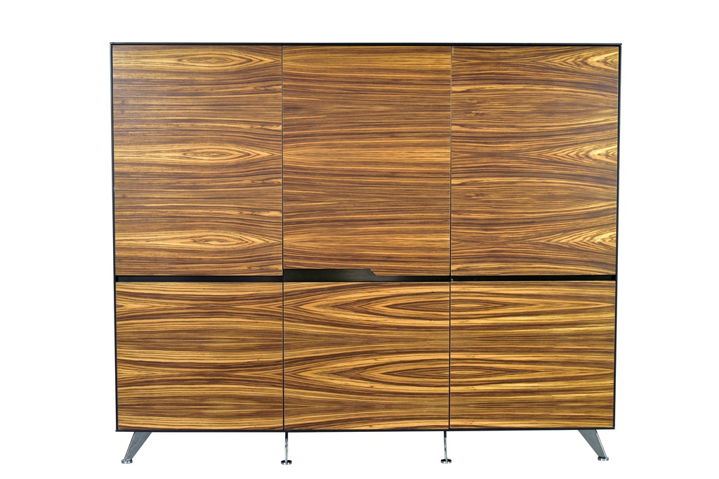 [1231939] Business Exec Multi Cabinet (BROWN W-13B Zeb+Bl Lq)