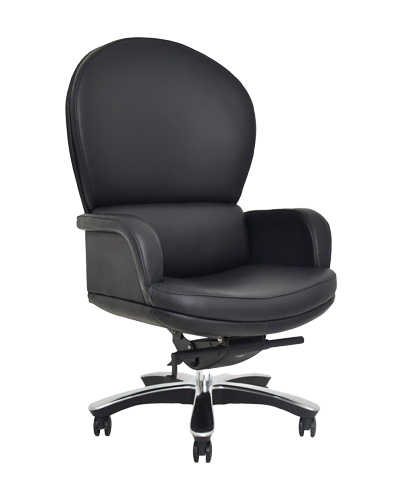 [1221848] Executive Office Chair (BLACK 1049 BLACK PU)