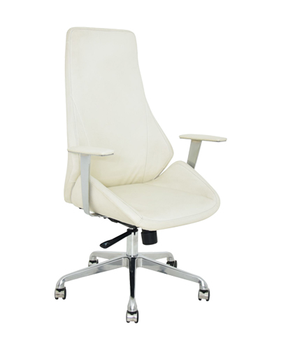 [1222470] Executive Office Chair (WHITE Leather White)