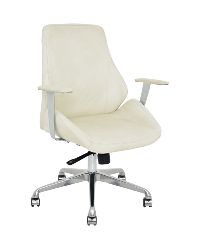 [1222531] Executive Office Chair (WHITE Leather White)