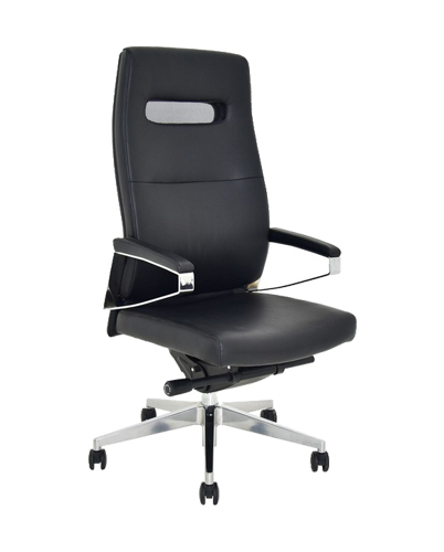 [1240054] Executive Office Chair (BLACK 1049 BLACK PU)