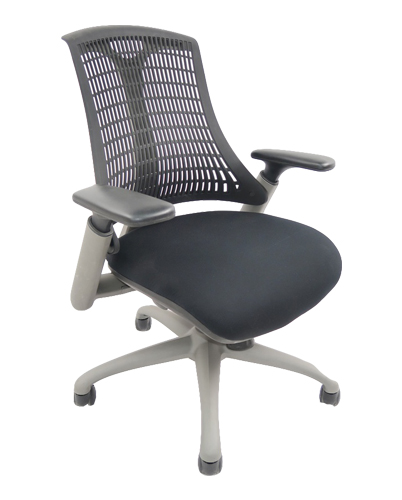 [1258141] Commercial Office Chair (BLACK Silv Grey/Black)