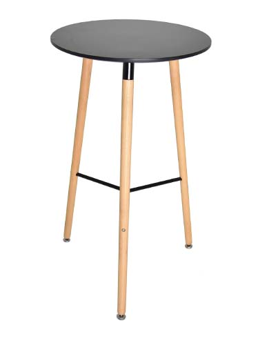 [1330953] Cafe/Bar Table (BLACK Natural + Black)