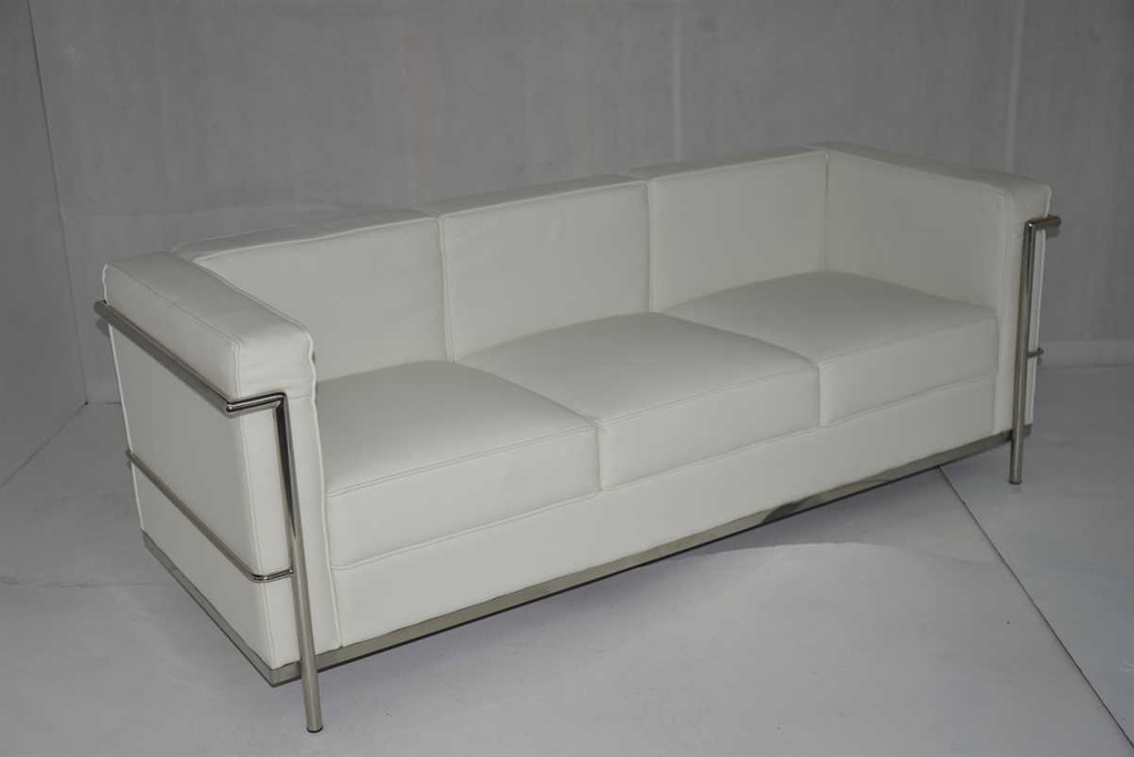 [1303476] Reception Seating (WHITE Leather White)