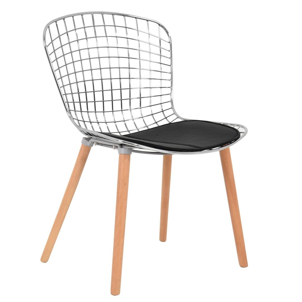 [1307443] Cafe Chair (BLACK Natural + Black)